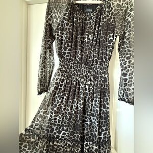 Leopard Print Long Sleeve Dress or Off the Shoulder